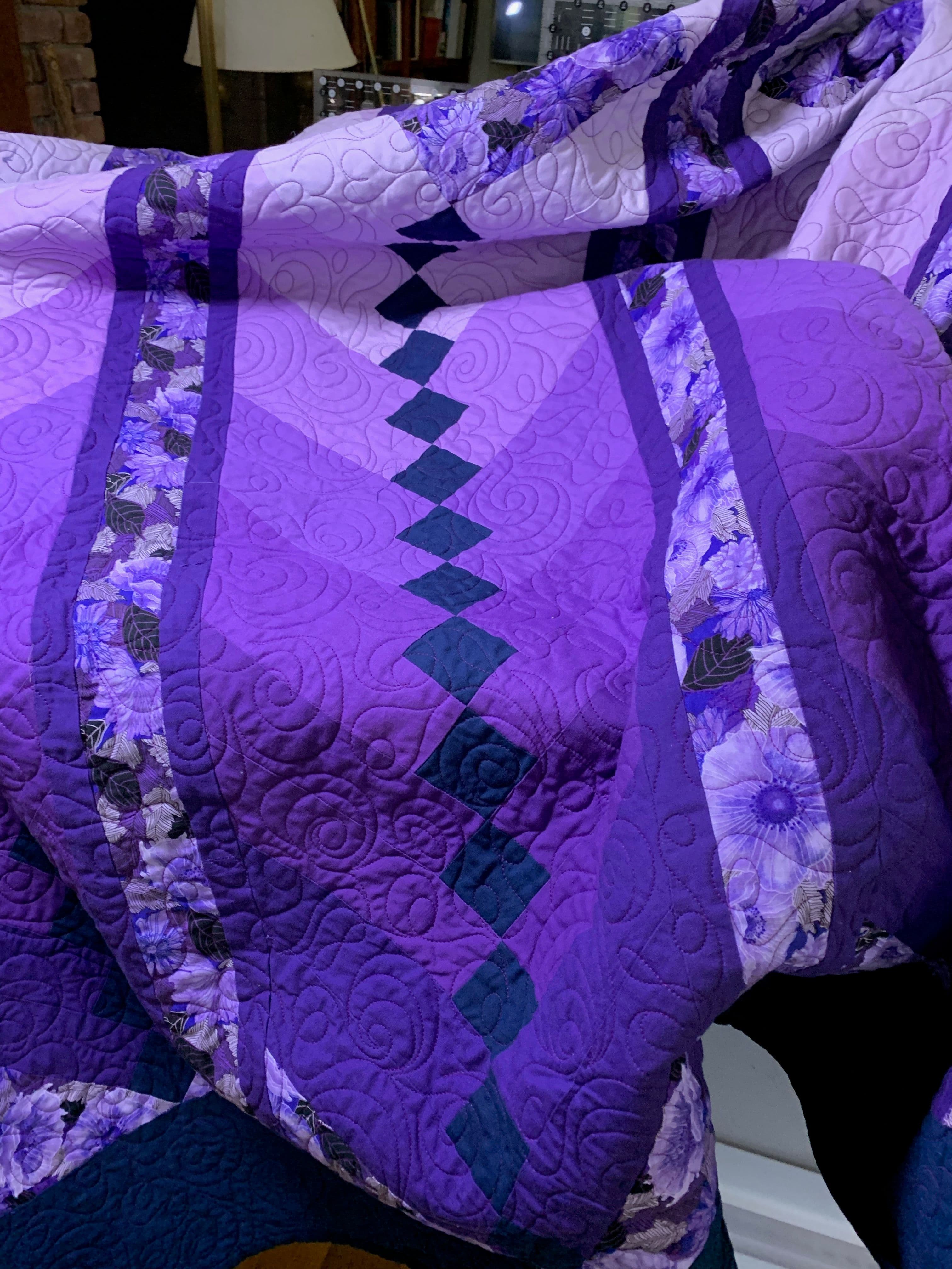 Purple French braid
